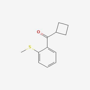 molecular formula C12H14OS B1324725 Cyclobutyl 2-thiomethylphenyl ketone CAS No. 898790-56-2