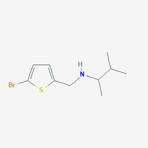 molecular formula C10H16BrNS B13247252 [(5-Bromothiophen-2-yl)methyl](3-methylbutan-2-yl)amine 