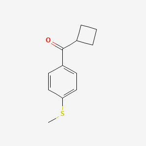 molecular formula C12H14OS B1324726 Cyclobutyl 4-thiomethylphenyl ketone CAS No. 716341-27-4