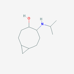 molecular formula C12H23NO B13247282 5-[(Propan-2-yl)amino]bicyclo[6.1.0]nonan-4-ol 