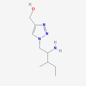 molecular formula C9H18N4O B13247300 [1-(2-Amino-3-methylpentyl)-1H-1,2,3-triazol-4-yl]methanol 