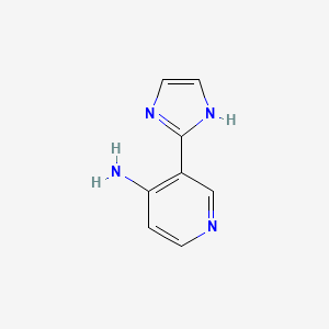 molecular formula C8H8N4 B13247304 3-(1H-Imidazol-2-yl)pyridin-4-amine 