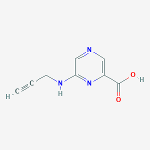 molecular formula C8H7N3O2 B13247310 6-[(Prop-2-yn-1-yl)amino]pyrazine-2-carboxylic acid 