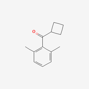 molecular formula C13H16O B1324732 环丁基 2,6-二甲基苯甲酮 CAS No. 898790-73-3