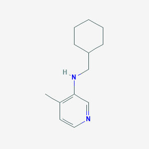 molecular formula C13H20N2 B13247328 N-(cyclohexylmethyl)-4-methylpyridin-3-amine 