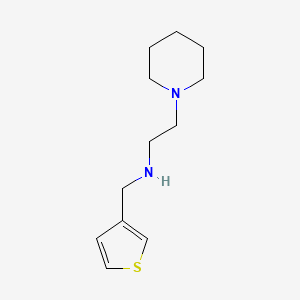 molecular formula C12H20N2S B13247347 [2-(Piperidin-1-yl)ethyl](thiophen-3-ylmethyl)amine 