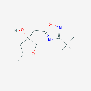 3-[(3-tert-Butyl-1,2,4-oxadiazol-5-yl)methyl]-5-methyloxolan-3-ol