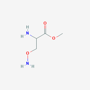 molecular formula C4H10N2O3 B13247469 Methyl 2-amino-3-(aminooxy)propanoate 