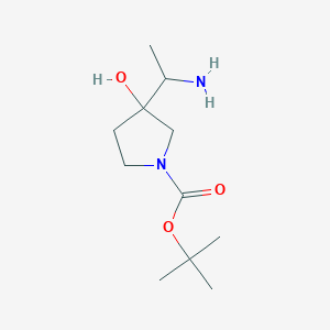 tert-Butyl 3-(1-aminoethyl)-3-hydroxypyrrolidine-1-carboxylate