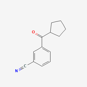 molecular formula C13H13NO B1324752 3-氰基苯基环戊基酮 CAS No. 898791-36-1