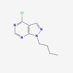 molecular formula C9H11ClN4 B13247562 1-Butyl-4-chloro-1H-pyrazolo[3,4-d]pyrimidine 