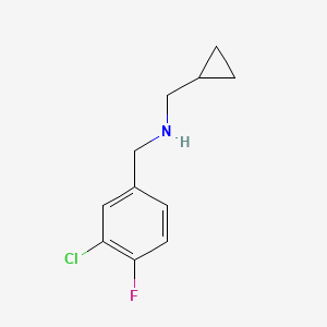 [(3-Chloro-4-fluorophenyl)methyl](cyclopropylmethyl)amine