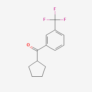 B1324758 Cyclopentyl 3-trifluoromethylphenyl ketone CAS No. 898791-66-7