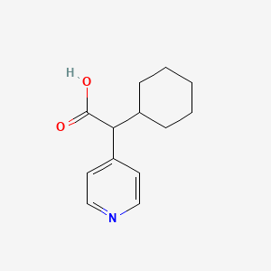 molecular formula C13H17NO2 B13247604 2-Cyclohexyl-2-(pyridin-4-yl)acetic acid 