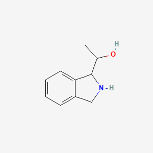 molecular formula C10H13NO B13247629 1-(2,3-dihydro-1H-isoindol-1-yl)ethan-1-ol 