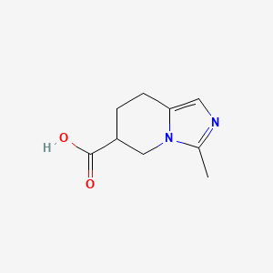 molecular formula C9H12N2O2 B13247634 3-Methyl-5H,6H,7H,8H-imidazo[1,5-a]pyridine-6-carboxylic acid 