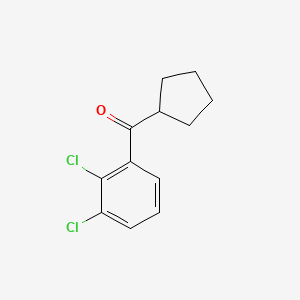 molecular formula C12H12Cl2O B1324764 环戊基 2,3-二氯苯基酮 CAS No. 898791-78-1