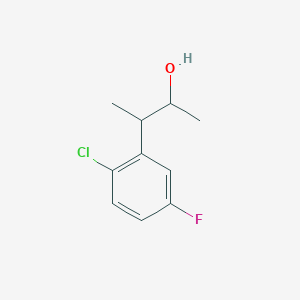 molecular formula C10H12ClFO B13247644 3-(2-Chloro-5-fluorophenyl)butan-2-ol 