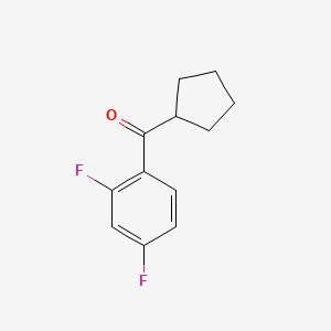 molecular formula C12H12F2O B1324767 环戊基 2,4-二氟苯基酮 CAS No. 898791-93-0
