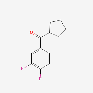 molecular formula C12H12F2O B1324768 环戊基 3,4-二氟苯基酮 CAS No. 898791-96-3