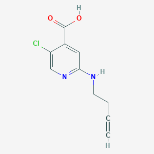 2-[(But-3-yn-1-yl)amino]-5-chloropyridine-4-carboxylic acid