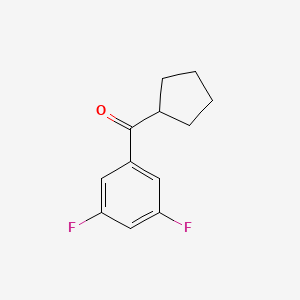 molecular formula C12H12F2O B1324769 环戊基 3,5-二氟苯基酮 CAS No. 898791-99-6