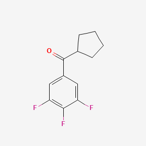 molecular formula C12H11F3O B1324770 环戊基 3,4,5-三氟苯甲酮 CAS No. 898792-02-4