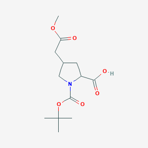 1-[(Tert-butoxy)carbonyl]-4-(2-methoxy-2-oxoethyl)pyrrolidine-2-carboxylic acid