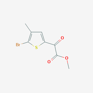 molecular formula C8H7BrO3S B13247711 Methyl 2-(5-bromo-4-methylthiophen-2-YL)-2-oxoacetate 