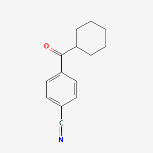 molecular formula C14H15NO B1324774 4-氰基苯基环己基酮 CAS No. 898792-14-8