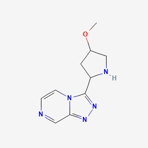 4-Methoxy-2-{[1,2,4]triazolo[4,3-a]pyrazin-3-yl}pyrrolidine