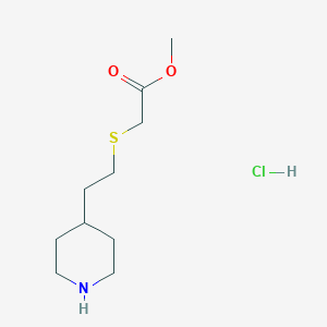 Methyl 2-{[2-(piperidin-4-yl)ethyl]sulfanyl}acetate hydrochloride