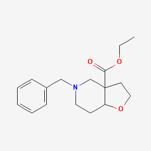 molecular formula C17H23NO3 B13247826 Ethyl 5-benzyl-octahydrofuro[3,2-c]pyridine-3a-carboxylate 