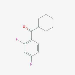molecular formula C13H14F2O B1324786 Cyclohexyl 2,4-difluorophenyl ketone CAS No. 898769-54-5
