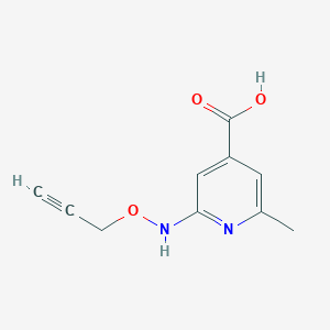 2-Methyl-6-[(prop-2-yn-1-yloxy)amino]pyridine-4-carboxylic acid