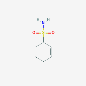 molecular formula C6H11NO2S B13247888 Cyclohex-2-ene-1-sulfonamide 