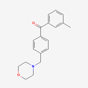 molecular formula C19H21NO2 B1324790 3-甲基-4'-吗啉甲基二苯甲酮 CAS No. 898769-64-7