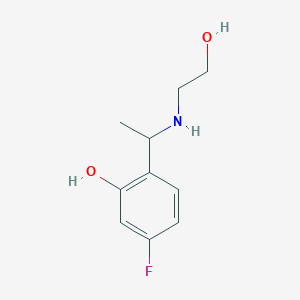 5-Fluoro-2-{1-[(2-hydroxyethyl)amino]ethyl}phenol