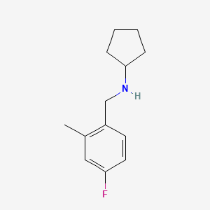 N-[(4-fluoro-2-methylphenyl)methyl]cyclopentanamine