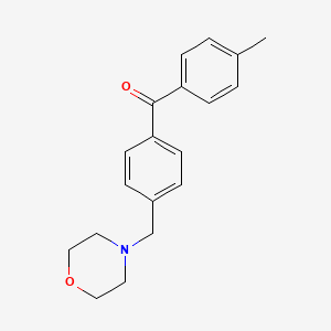 molecular formula C19H21NO2 B1324791 4-Methyl-4'-morpholinomethyl benzophenone CAS No. 898769-66-9