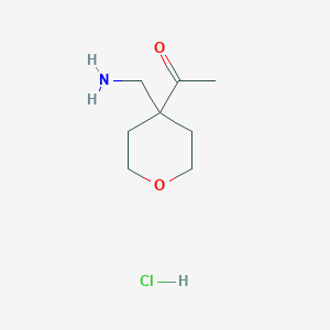 1-[4-(Aminomethyl)oxan-4-yl]ethan-1-one hydrochloride