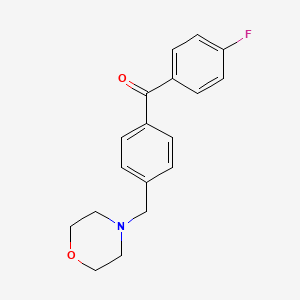 B1324795 4-Fluoro-4'-morpholinomethyl benzophenone CAS No. 898770-00-8