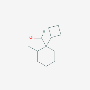 1-Cyclobutyl-2-methylcyclohexane-1-carbaldehyde