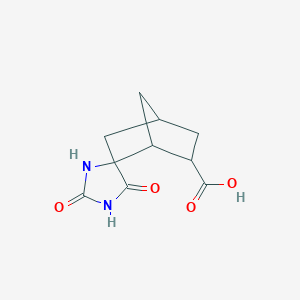 molecular formula C10H12N2O4 B13247985 2',5'-Dioxospiro[bicyclo[2.2.1]heptane-2,4'-imidazolidine]-6-carboxylic acid CAS No. 1955557-20-6