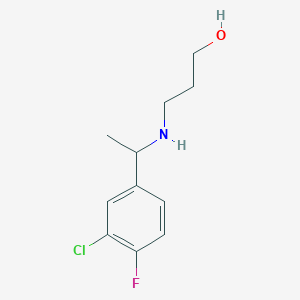 3-{[1-(3-Chloro-4-fluorophenyl)ethyl]amino}propan-1-ol