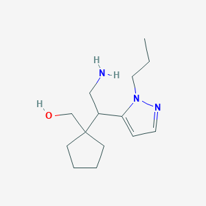 {1-[2-amino-1-(1-propyl-1H-pyrazol-5-yl)ethyl]cyclopentyl}methanol