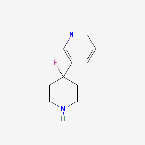 molecular formula C10H13FN2 B13248075 3-(4-Fluoropiperidin-4-yl)pyridine 