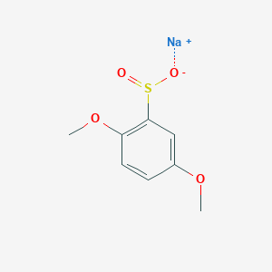 molecular formula C8H9NaO4S B13248088 2,5-Dimethoxybenzenesulfinic acid sodium salt 