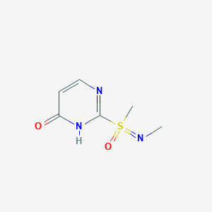 molecular formula C6H9N3O2S B13248105 2-[Methyl(methylimino)oxo-lambda6-sulfanyl]pyrimidin-4-ol 