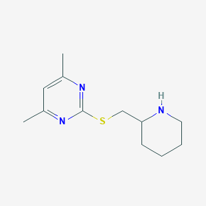 4,6-Dimethyl-2-[(piperidin-2-ylmethyl)sulfanyl]pyrimidine